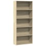 Estantería madera ingeniería color roble 80x30x189cm de , Librerías y estanterías - Ref: Foro24-3314671, Precio: 100,93 €, De...