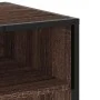 Mueble TV metal y madera ingeniería marrón roble 61x40x46 cm de , Muebles TV - Ref: Foro24-848883, Precio: 44,66 €, Descuento: %