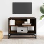 Mueble TV metal y madera ingeniería roble humo 61x40x46 cm von , TV-Möbel - Ref: Foro24-848881, Preis: 50,40 €, Rabatt: %