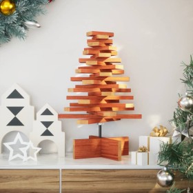 Árbol de Navidad de adorno madera maciza pino marrón cera 60 cm de , Arboles de navidad - Ref: Foro24-858200, Precio: 57,57 €...