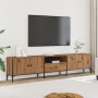 Mueble TV cajón madera ingeniería roble artesanal 200x25x44 cm de , Muebles TV - Ref: Foro24-857697, Precio: 122,85 €, Descue...