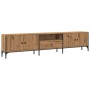 Mueble TV cajón madera ingeniería roble artesanal 200x25x44 cm by , TV Furniture - Ref: Foro24-857697, Price: 122,85 €, Disco...