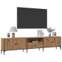 Mueble TV cajón madera ingeniería roble artesanal 200x25x44 cm by , TV Furniture - Ref: Foro24-857697, Price: 122,85 €, Disco...