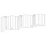 Puerta para perros plegable 3 paneles madera álamo blanca 300cm by , Dog kennels and fences - Ref: Foro24-352213, Price: 72,5...