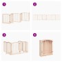 Puerta para perros plegable 6 paneles madera de álamo 300 cm von , Hundehütten und Zäune - Ref: Foro24-352205, Preis: 64,87 €...