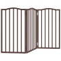 Puerta para perros plegable 3 paneles álamo marrón roble 150 cm by , Dog kennels and fences - Ref: Foro24-352230, Price: 46,8...