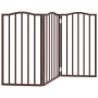 Puerta para perros plegable 3 paneles álamo marrón roble 150 cm by , Dog kennels and fences - Ref: Foro24-352230, Price: 46,8...