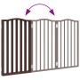 Puerta para perros plegable 3 paneles álamo marrón roble 150 cm by , Dog kennels and fences - Ref: Foro24-352230, Price: 46,8...