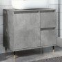 Armario de baño madera contrachapada gris hormigón 65x33x60 cm de , Tocadores de baño - Ref: Foro24-857222, Precio: 66,86 €, ...