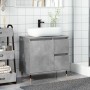 Armario de baño madera contrachapada gris hormigón 65x33x60 cm de , Tocadores de baño - Ref: Foro24-857222, Precio: 66,86 €, ...