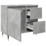 Armario de baño madera contrachapada gris hormigón 65x33x60 cm de , Tocadores de baño - Ref: Foro24-857222, Precio: 66,86 €, ...