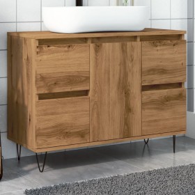 Mueble de baño madera de ingeniería roble artisan 80x33x60 cm von , Badezimmermöbel - Ref: Foro24-857236, Preis: 103,82 €, Ra...