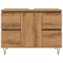 Mueble de baño madera de ingeniería roble artisan 80x33x60 cm de , Muebles de baño - Ref: Foro24-857236, Precio: 103,82 €, De...