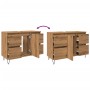 Mueble de baño madera de ingeniería roble artisan 80x33x60 cm de , Muebles de baño - Ref: Foro24-857236, Precio: 103,82 €, De...