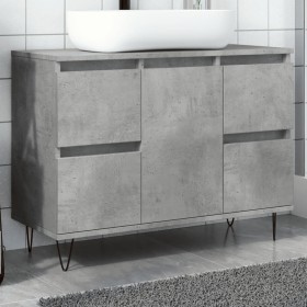 Mueble de baño madera de ingeniería gris hormigón 80x33x60 cm von , Badezimmermöbel - Ref: Foro24-857234, Preis: 103,82 €, Ra...