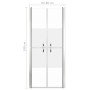 ESG shower door half frosted 86x190 cm by vidaXL, shower doors - Ref: Foro24-148788, Price: 192,34 €, Discount: %