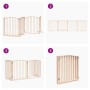 Puerta para perros plegable 4 paneles madera de álamo 320 cm by , Dog kennels and fences - Ref: Foro24-352211, Price: 79,24 €...