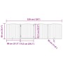 Puerta para perros plegable 4 paneles madera de álamo 320 cm by , Dog kennels and fences - Ref: Foro24-352211, Price: 79,24 €...