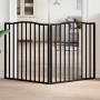 Puerta para perros plegable 2 paneles madera álamo negra 160 cm by , Dog kennels and fences - Ref: Foro24-352226, Price: 46,9...