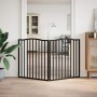 Puerta para perros plegable 2 paneles madera álamo negra 160 cm by , Dog kennels and fences - Ref: Foro24-352226, Price: 46,9...