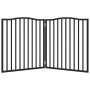 Puerta para perros plegable 2 paneles madera álamo negra 160 cm by , Dog kennels and fences - Ref: Foro24-352226, Price: 46,9...