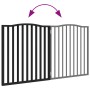 Puerta para perros plegable 2 paneles madera álamo negra 160 cm by , Dog kennels and fences - Ref: Foro24-352226, Price: 46,9...