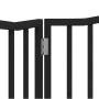 Puerta para perros plegable 2 paneles madera álamo negra 160 cm by , Dog kennels and fences - Ref: Foro24-352226, Price: 46,9...