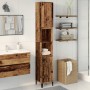 Armario de baño madera de ingeniería envejecida 30x30x190 cm de , Tocadores de baño - Ref: Foro24-857105, Precio: 89,61 €, De...