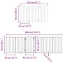 Puerta para perros plegable 9 paneles madera de álamo 450 cm by , Dog kennels and fences - Ref: Foro24-3155588, Price: 116,11...