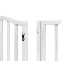 Puerta de perros plegable 12 paneles madera álamo blanca 600 cm by , Dog kennels and fences - Ref: Foro24-3155595, Price: 172...