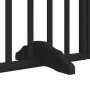 Puerta para perros plegable 9 paneles madera álamo negra 450 cm by , Dog kennels and fences - Ref: Foro24-3155597, Price: 101...