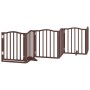 Puerta de perros plegable 15 paneles madera álamo marrón 750 cm by , Dog kennels and fences - Ref: Foro24-3155605, Price: 159...