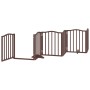 Puerta de perros plegable 15 paneles madera álamo marrón 750 cm by , Dog kennels and fences - Ref: Foro24-3155605, Price: 159...