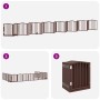 Puerta de perros plegable 15 paneles madera álamo marrón 750 cm by , Dog kennels and fences - Ref: Foro24-3155605, Price: 159...