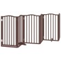 Puerta de perros plegable 12 paneles madera álamo marrón 600 cm by , Dog kennels and fences - Ref: Foro24-3155607, Price: 168...