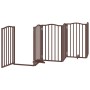 Puerta de perros plegable 12 paneles madera álamo marrón 600 cm by , Dog kennels and fences - Ref: Foro24-3155607, Price: 168...