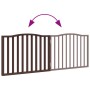 Puerta para perros plegable 2 paneles álamo marrón roble 160 cm by , Dog kennels and fences - Ref: Foro24-352232, Price: 37,9...