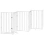 Puerta de perros plegable 6 paneles madera abeto blanco 300 cm by , Dog kennels and fences - Ref: Foro24-352279, Price: 91,58...