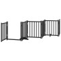 Puerta de perros plegable 6 paneles madera abeto negra 300 cm by , Dog kennels and fences - Ref: Foro24-352285, Price: 71,40 ...