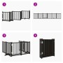 Puerta de perros plegable 6 paneles madera abeto negra 300 cm by , Dog kennels and fences - Ref: Foro24-352285, Price: 71,40 ...