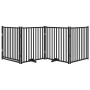 Puerta de perros plegable 4 paneles madera abeto negro 320 cm by , Dog kennels and fences - Ref: Foro24-352291, Price: 87,57 ...