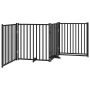 Puerta de perros plegable 4 paneles madera abeto negro 320 cm by , Dog kennels and fences - Ref: Foro24-352291, Price: 87,57 ...