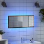 Espejo de baño LED madera ingeniería roble ahumado 100x8,5x37cm de , Tocadores de baño - Ref: Foro24-856272, Precio: 73,22 €,...