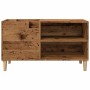 Mueble discos madera de ingeniería roble artisan 84,5x38x48 cm de , Almacenamiento para CD y DVD - Ref: Foro24-857164, Precio...