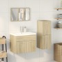 Set de muebles de baño 3 pzas madera contrachapada roble Sonoma | Foro24|Onlineshop| Casa, Jardín y Más Foro24.es