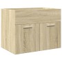 Set de muebles de baño 3 pzas madera contrachapada roble Sonoma | Foro24|Onlineshop| Casa, Jardín y Más Foro24.es