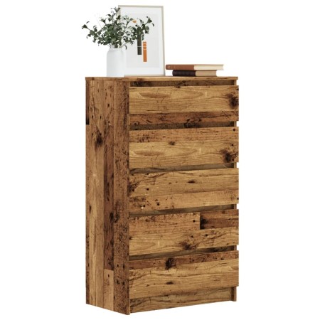 Cajonera de madera de ingeniería envejecida 60x36x103 cm de , Aparadores - Ref: Foro24-855996, Precio: 111,39 €, Descuento: %