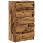 Cajonera de madera de ingeniería envejecida 60x36x103 cm de , Aparadores - Ref: Foro24-855996, Precio: 111,39 €, Descuento: %