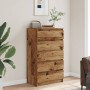 Cajonera de madera de ingeniería envejecida 60x36x103 cm by , Sideboards - Ref: Foro24-855996, Price: 111,39 €, Discount: %