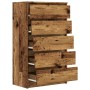 Cajonera de madera de ingeniería envejecida 60x36x103 cm de , Aparadores - Ref: Foro24-855996, Precio: 111,39 €, Descuento: %